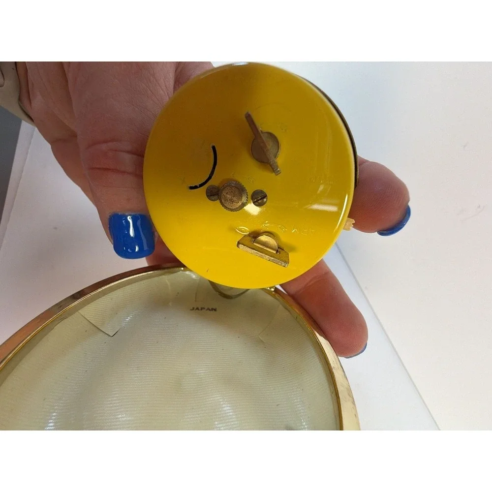 Vintage Linden Yellow Travel Alarm Clock Japan